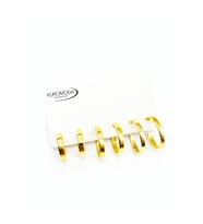 6lı Halka Tasarımlı Gold Renkli Kaliteli 6lı Halka Küpe Seti