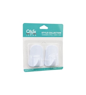 QLUX L-00735 2PCS OPAK BEYAZ PLASTİK ASKI (5343)