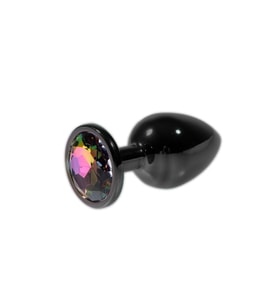 Metal Rainbow Taşlı Siyah A*nal Plug Küçük Boy