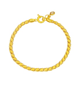 Barika Jewelry Kadın 14 Ayar Altın Pullu Zincir Bileklik