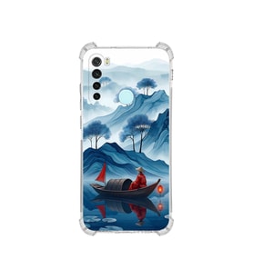 PrintiFy Xiaomi Redmi Note8 ile Uyumlu Simya Serisi Sonsuz Akış Tasarımlı Uv Baskılı Köşe Korumalı Antişok Kılıf