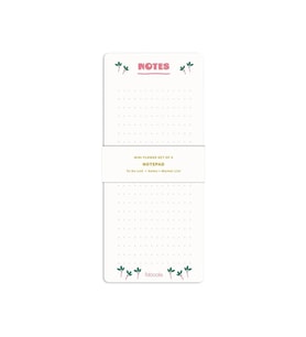 DEFFTER  BLOKNOT TO DO - NOTES LIST - YAPILACAKLAR LİSTESİ 20x8.5cm  - MİNİ ÇİÇEKLİ