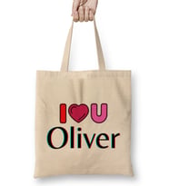 Oliver Name Custom Design Gift Baby-Gift For Him Bez Çanta Uzun Saplı