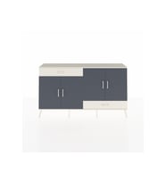 Arges Konsol 5 Raflı 2 Çekmeceli 4 Kapaklı 176x30x99 Aytaşı-Antrasit/Aytaşı