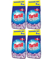 Tursil Matik Toz Çamaşır Deterjanı 32KG Leylak Bahçesi (212 Yıkama) Renkli/Beyazlar (4PK*8KG)