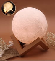 3D Ay Şeklinde Dekoratif Gece Lambası