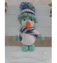 Küçük Kardan Adam Amigurumi Organik Oyuncak