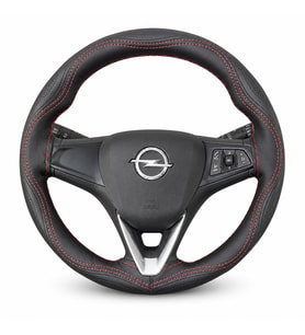 Deri Dikmeli Direksiyon Kılıfı Kırmızı Desenli Parant İthal Kokusuz Kaymaz A+ Kalite