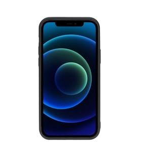 Apple iPhone 12 Uyumlu Deri Arka Kapak RST1 Siyah