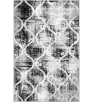 Eliana Home Baskılı, Yıkanabilir Kaymaz Taban Salon Halısı LNA1606 100x150 cm (Gri)