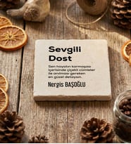Kişiye Özel Sevgili Dost Bardak Altlığı Doğum Günü Hediyesi