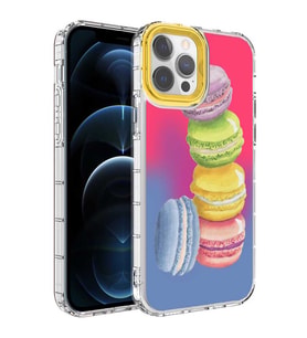 iPhone 13 Pro Kılıf Renkli Desenli Sert Silikon Zore Korn Kılıf NO12