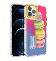 iPhone 13 Pro Kılıf Renkli Desenli Sert Silikon Zore Korn Kılıf NO12