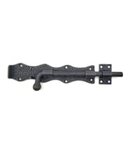 Antika Tarz Dekoratif Pirinç Dövme Kapı Sürgüsü - 20cm, Oksit