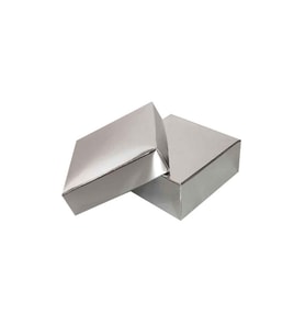 Komple Karton Kutu 5X5X2.2 CM (50 Adet)  Gümüş