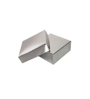 Komple Karton Kutu 5X5X2.2 CM (50 Adet)  Gümüş