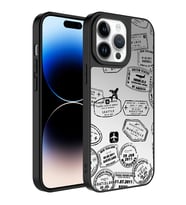 Apple iPhone 14 Pro Kılıf Aynalı Desenli Kamera Korumalı Parlak Zore Mirror Kılıf Seyahat