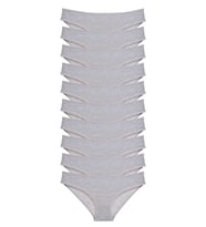 10 adet Süper Eko Set Likralı Kadın Slip Külot Gri