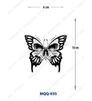 MQQ-035 KURUKAFA KELEBEK DESEN GEÇİCİ DÖVME-TATTO (Standart)
