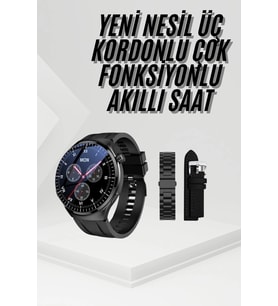 Amoled Ekran Metal Deri Silikon Kordonlu Uyku ve Sağlık Takibi