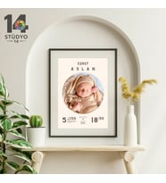 Stüdyo 14 Kişiye Özel Hoşgeldin Bebek Kolajlı Tablo - Yeni doğan Hediye - bebek hediye - Yeni Doğum Hatırası - <bebek Hatırası