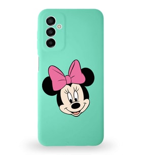 Samsung Galaxy A04s Uyumlu Lansman Kılıf Altı Kapalı İçi Kadife  Minnie Mouse-C Tasarımlı  Kapak (Şeffaf)