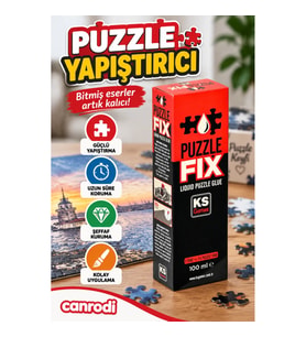 canrodi Fix Puzzle Yapıştırıcısı ve Spatula Seti – 1000 Parçalık Puzzle İçin