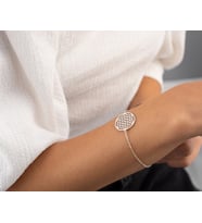 Yaşam Çiçeği Gümüş Bileklik 925K
