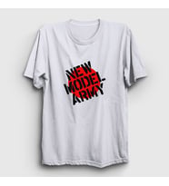 Presmono Unisex Beyaz Logo Rock New Model Army T-Shirt 485541tt (Beyaz)
