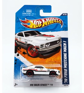 Hot Wheels '70 Ford Mustang Mach 1 - Beyaz - 2011 - V5213 (1/64)