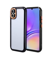 Skyarc Samsung Galaxy A05 Kılıf Kamera Korumalı Renkli Kenar ve Çerçeve Tasarımlı Vitamin Kapak (Siyah)