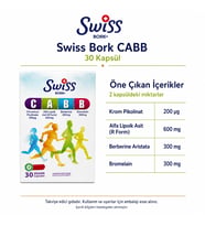 Swiss Bork CABB Krom ve Bitkisel Bileşen Kompleksi 30 Kapsül
