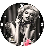 Cakatablo Telefonda Marilyn Monroe  Duvar Saati