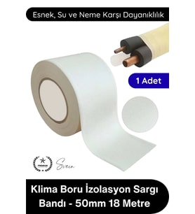 #KlimaBandı Klima Boru İzolasyon Sargı Bandı 50mm 18 Metre PVC UV Dayanıklı Su Geçirmez Dekoratif Sa