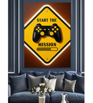 Joystick Oyun Konsolu  Dekoratif Kanvas - Mdf Ahşap Tablo