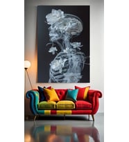 İÇİMDE AÇAN ÇİÇEKLER V1 Ev Duvar Salon Güzellik Salonu Ofis Dükkan Dekarasyon Kanvas Tablo (Çok Renkli)