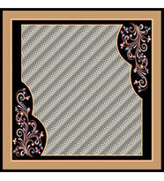 Geometrik Desen Black Seri Twill Eşarp Eşarp Askısı ile Birlikte 90x90 cm Siyah 