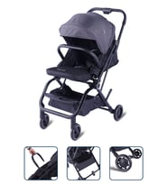 Baby Storch - F8 Model 360 derece dönebilen Bebek Arabası - Gri (Standart)