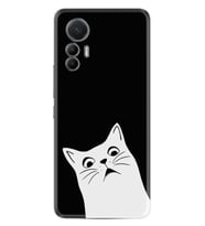 Xiaomi 12 Lite Kılıf Resimli Desenli Silikon Platinium Series Şaşkın Kedi 1900