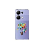 Redmi Note 13 ile Uyumlu Splash Bukalemun Tasarımlı Şeffaf Silikon Kılıf