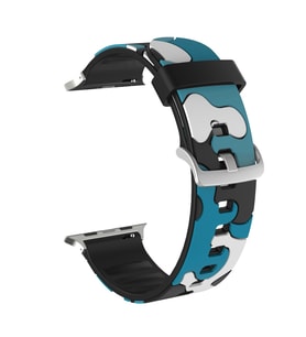 E2M Apple Watch 42-44mm KRD-24 Kamuflaj Kordon (Mavi)