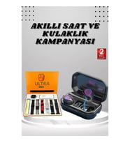 Mey İthalat® Yeni Nesil Akıllı Saat ve Bluetooth Kulaklık Kampanyası Dijital Göstergeli Powerbankli