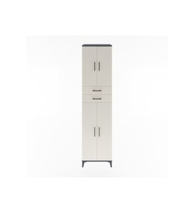 Hyperion Dolap 5 Raflı 2 Çekmeceli 4 Kapaklı 60x44x243 Antrasit-Aytaşı