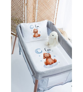 %100 Delux Pamuk Isme Özel 70x120 Park Yatak Nevresim Takımı