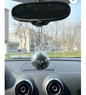 Disko Topu Dikiz Aynası Süsü - 6 Cm - Araba Süsü