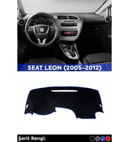 Seat Leon (2005-2012) 3d Torpido Koruma Kılıfı - Ön Göğüs Kaplama - Mavi Şerit