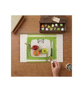 Tartı Diyet Sağlıklı Beslenme Tasarımı 240 parça Ahşap Puzzle Ahşap Kutuda MP01694