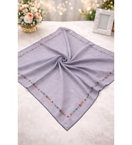 Bonjela Soft Eşarp Minimal Çiçek Desen Lila