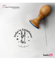 Kedi Kişiye Özel Kitap Damgası Kitap Mührü Kaşe Kitap Mühür Özel Damga 474