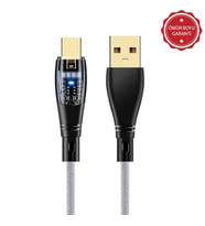 ScHitec 6A 120W UsbA to Type-C 1Metre Hızlı Data ve Şarj Kablosu Beyaz YK234B